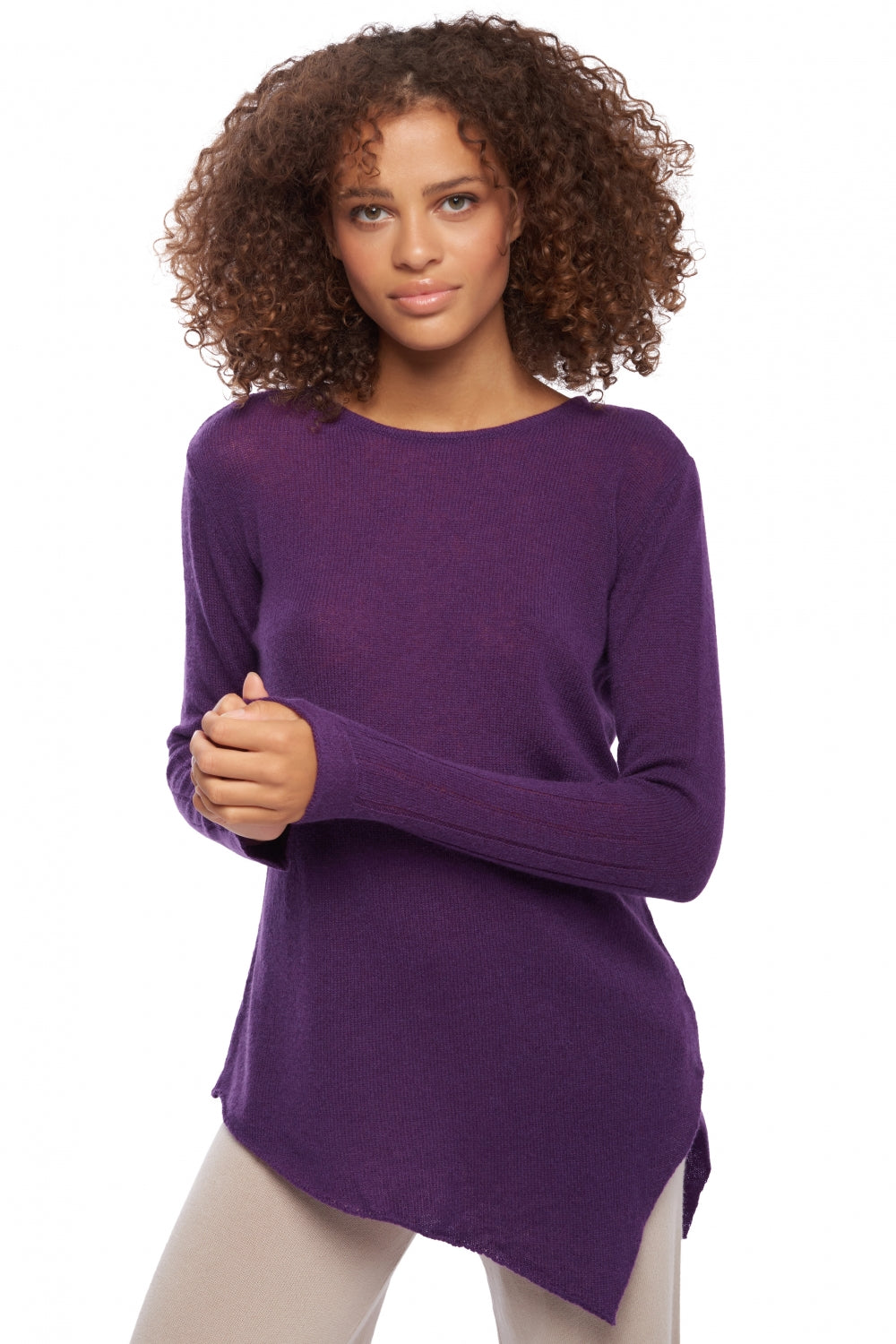 Zaia en cachemire femme - violet très vif - Mahogany