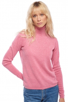 Cachemire  pull femme col roule jade