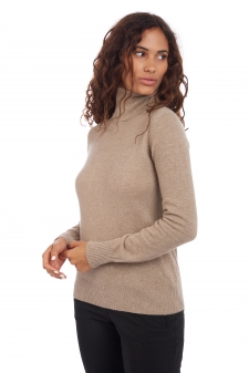 Cachemire Naturel  pull femme col roule natural iki