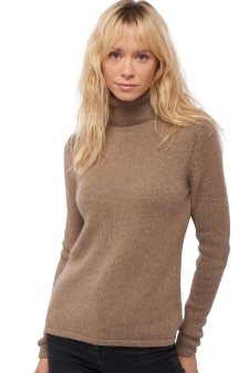 Cachemire Naturel  pull femme col roule natural aka