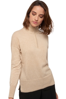 Cachemire  pull femme col roule wallaby