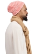 Cachemire accessoires bonnets teheran natural ecru rose pale peach 26 x 23 cm