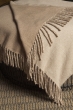 Cachemire accessoires couvertures  plaids amadora 140 x 220 natural brown   natural beige 140 x 220 cm