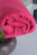Cachemire accessoires couvertures plaids erable 130 x 190 rose shocking rouge velours 130 x 190 cm