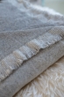 Cachemire accessoires couvertures plaids fougere 125 x 175 gris chine flanelle chine 125 x 175