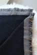 Cachemire accessoires couvertures plaids fougere 125 x 175 noir marmotte chine 125 x 175