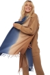 Cachemire accessoires echarpes cheches vaasa camel marine fonce 200 x 70 cm