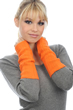 Cachemire accessoires gants ava orange 28x9cm