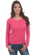 Cachemire pull femme col rond caleen rose shocking l