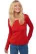 Cachemire pull femme col rond caleen rouge xs