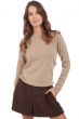 Cachemire pull femme col rond line natural brown 2xl