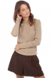 Cachemire pull femme col rond line natural brown l