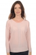 Cachemire pull femme col rond nymeria rose pale t1