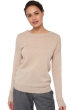 Cachemire pull femme col rond warning natural beige t1
