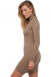 Cachemire pull femme col roule abie natural brown m