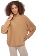 Cachemire pull femme col roule amarillo camel xs