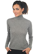 Cachemire pull femme col roule jade gris chine s
