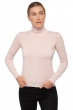 Cachemire pull femme col roule lili rose pale 4xl