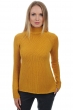 Cachemire pull femme col roule louisa moutarde m