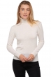 Cachemire pull femme col roule tale first simili white s