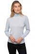 Cachemire pull femme col roule tale first sky blue m