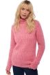 Cachemire pull femme col roule vicenza rose shocking rose pale l