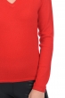 Cachemire pull femme col v emma premium rouge 4xl