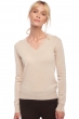 Cachemire pull femme col v faustine natural beige xs