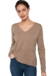 Cachemire pull femme col v uliana natural brown m