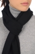 Cachemire pull femme echarpes et cheches ozone noir 160 x 30 cm