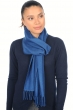 Cachemire pull femme echarpes et cheches zak200 bleu prusse 200 x 35 cm