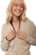 Cachemire pull femme zip capuche akemi anthracite chine natural beige 2xl