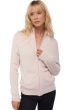 Cachemire pull femme zip capuche akemi natural beige rose pale 3xl