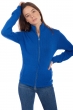 Cachemire pull femme zip capuche elodie bleu lapis l