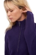 Cachemire pull femme zip capuche elodie deep purple xl