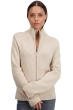 Cachemire pull femme zip capuche elodie natural beige xs
