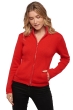 Cachemire pull femme zip capuche elodie rouge 3xl
