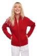 Cachemire pull femme zip capuche elodie rouge velours 2xl