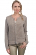 Cachemire pull femme zip capuche neola natural brown m