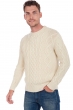 Cachemire pull homme col rond acharnes natural ecru s