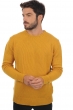 Cachemire pull homme col rond bilal moutarde xl