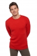 Cachemire pull homme col rond bilal rouge l