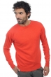 Cachemire pull homme col rond keaton corail lumineux l