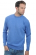 Cachemire pull homme col rond nestor 4f bleu chine l