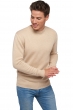 Cachemire pull homme col rond nestor 4f natural beige l