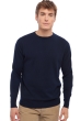 Cachemire pull homme col rond nestor marine fonce m