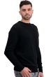 Cachemire pull homme col rond touraine first noir l