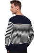 Cachemire pull homme col rond watts marine fonce   natural ecru m