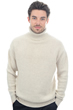 Cachemire pull homme col roule achille ecru chine s