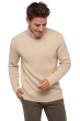 Cachemire pull homme col roule achille natural beige xs